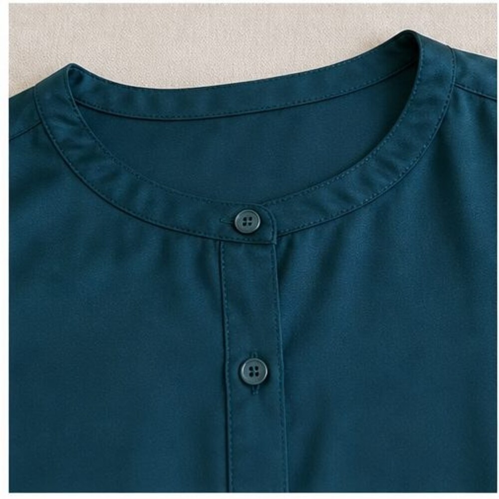 Teal Ruffle Blouse - Picture 4 of 6